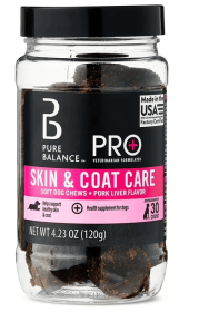 Pure Balance Pro+ Skin & Coat Care Dog Soft Chews, 4.23 oz, 30 Count