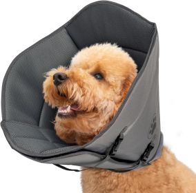 IFurffy Dog Cone for After Surgery Breathable Soft Dog Cone for Large Medium Small Size Dog (Color: M)