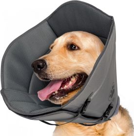 IFurffy Dog Cone for After Surgery Breathable Soft Dog Cone for Large Medium Small Size Dog (Color: XL)